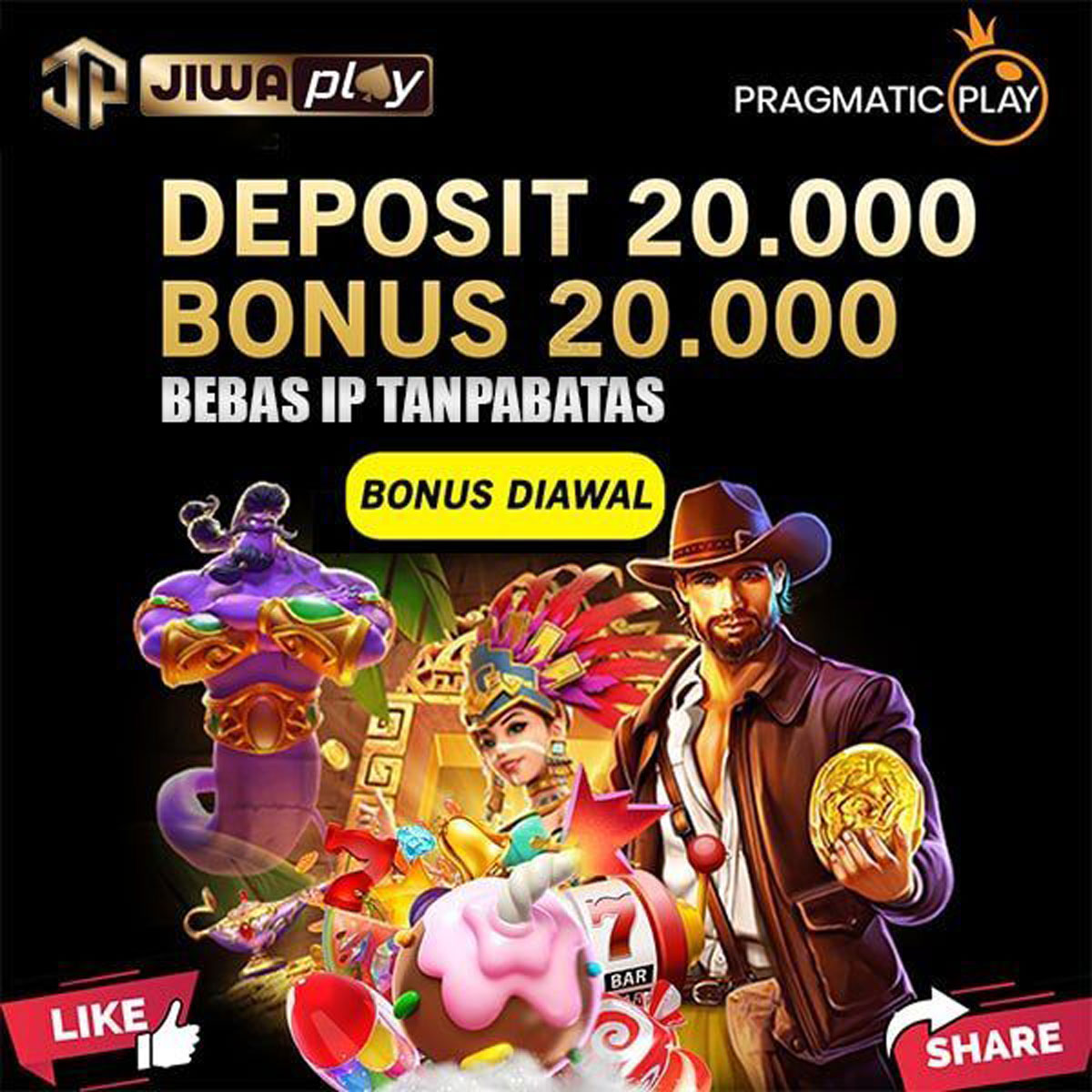 JIWAPLAY depo 20 bonus 20 bebas IP